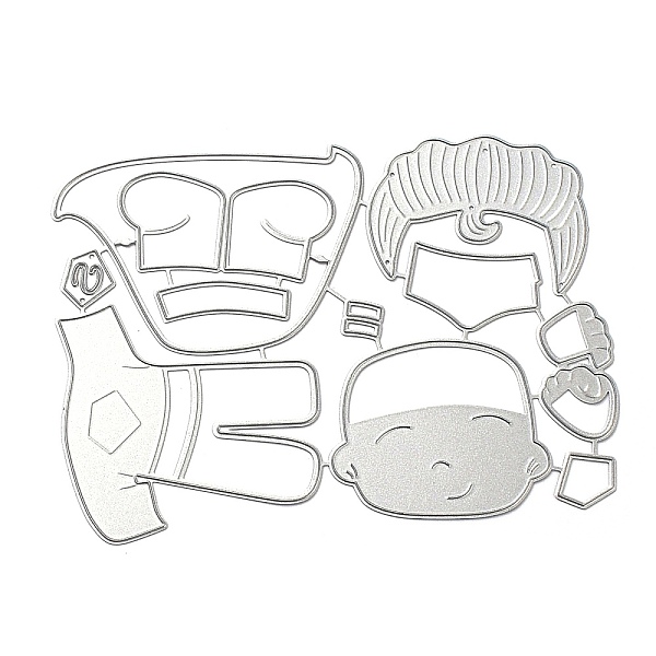 

PandaHall Human Carbon Steel Cutting Dies Stencils, for DIY Scrapbooking, Photo Album, Decorative Embossing Paper Card, Matte Stainless...