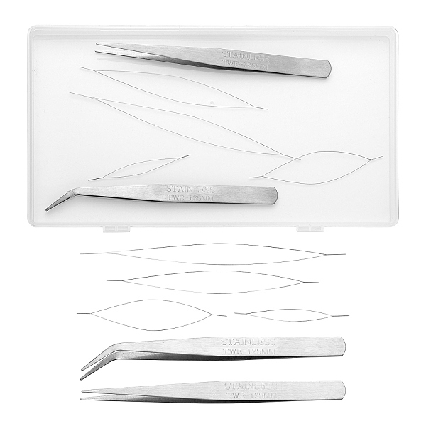 

PandaHall 6Pcs Jewelry Making Tools, Including Stainless Steel Collapsible Big Eye Beading Needles and Iron Beading Tweezers, Stainless...