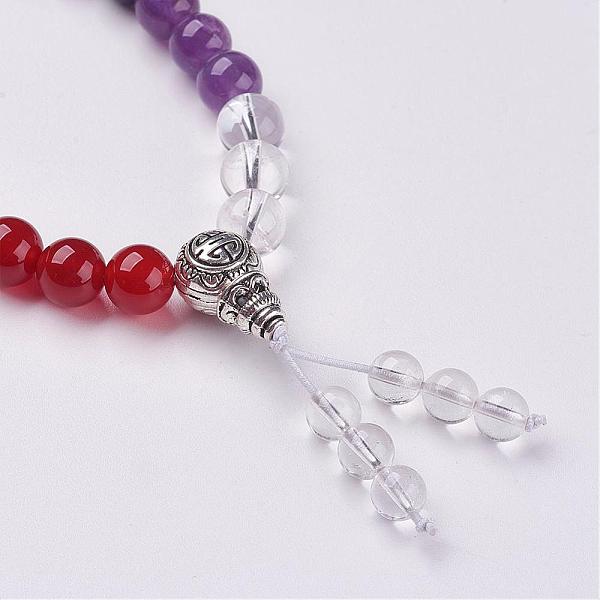 

PandaHall Natural Gemstone Beads Stretch Bracelets, with Alloy Findings, Burlap Packing Pouches Drawstring Bags, 2 inch(5cm) Mixed Stone..., Multicolor