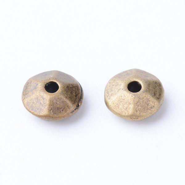 

PandaHall Tibetan Style Alloy Spacer Beads, Disc, Cadmium Free & Nickel Free & Lead Free, Antique Bronze, 6x3mm, Hole: 1mm Alloy Disc