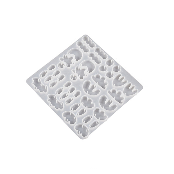 

PandaHall DIY Silicone Pendant Molds, Resin Casting Molds, Irregular Shape, White, 124x121x7mm Silicone Mixed Shapes White