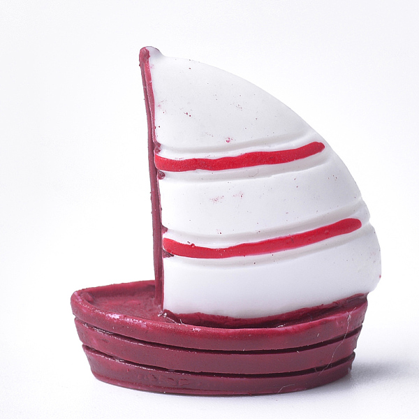 

PandaHall Resin Cabochons, Sailing Boat, White, 29~30x28x13.5mm Resin Vehicle White
