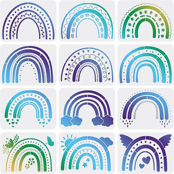 

PandaHall Plastic Reusable Drawing Painting Stencils Templates Sets, for Painting on Scrapbook Fabric Canvas Tiles Floor Furniture Wood...