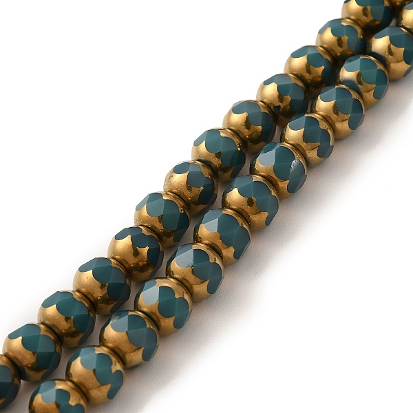 

PandaHall Opaque Solid Color Glass Beads Strands, Faceted, Round, Dark Slate Gray, 8mm, Hole: 1mm, about 40pcs/strand, 11.42 inch(29cm)...