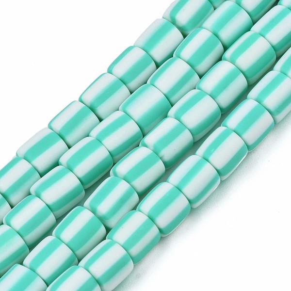 

PandaHall Handmade Polymer Clay Bead Strands, Column, Turquoise, 6x6mm, Hole: 1.5mm, about 63pcs/strand, 15.55 inch~15.94 inch(39.5~40.5cm)..., Green