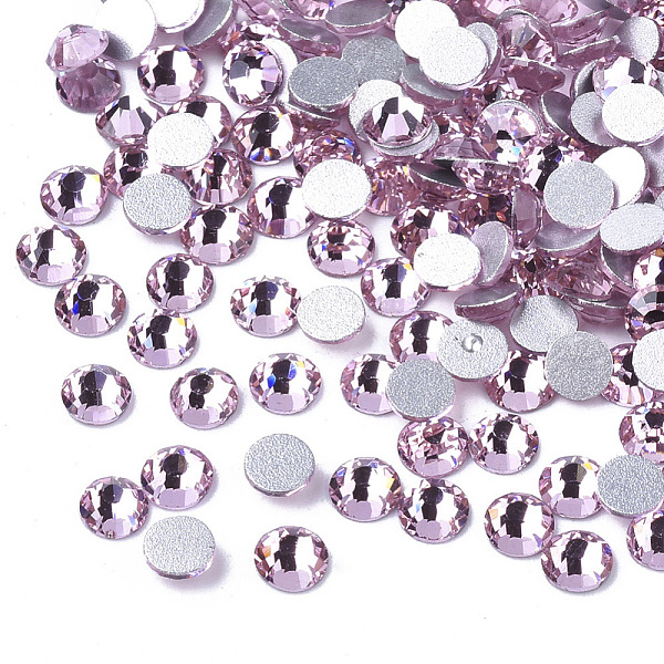 

PandaHall Glass Rhinestone Flat Back Cabochons, Back Plated, Faceted, Half Round, Violet, SS4, 1.5~1.6x1mm, about 1440pcs/bag Glass..., Purple
