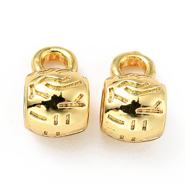 

PandaHall Rack Plating Brass Tube Bails, Barrel Loop Bail Beads, Cadmium Free & Lead Free, Long-Lasting Plated, Golden, 9x5.5x6mm, Hole: 2mm...