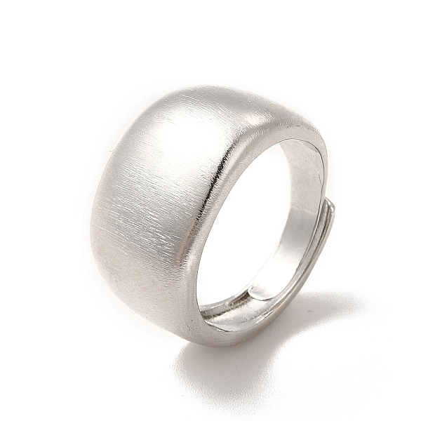 

PandaHall Rack Plating Brass Adjustable Rings, Wide Band Ring for Men Women, Long-Lasting Plated, Cadmium Free & Lead Free, Platinum, US...