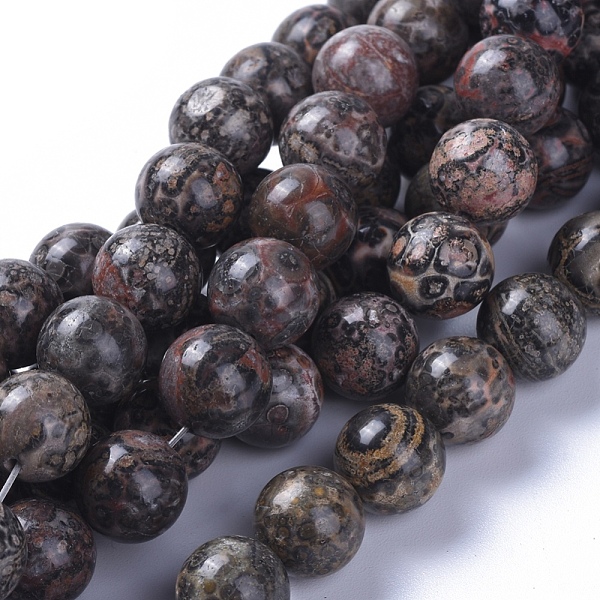 Natural Leopard Skin Jasper Beads Strands