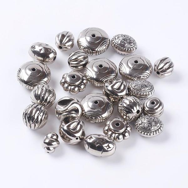 

PandaHall Antiqued Acrylic Beads, Assorted Shape, Antique Silver Plated, Size: about 12~22mm long, 12~16mm wide, 12~16mm thick, hole: 2~3mm...