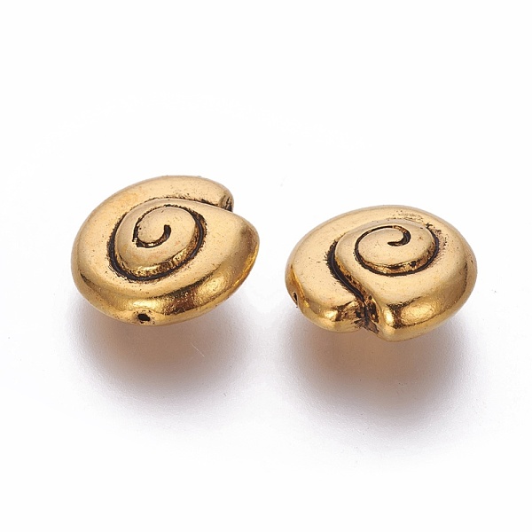 Tibetan Style Alloy Snail Shell Beads