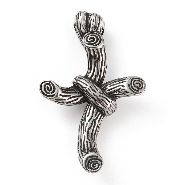 

PandaHall 304 Stainless Steel Big Pendants, Knot Cross Charm, Antique Silver, 58x36x11.5mm, Hole: 7x5.5mm 304 Stainless Steel Cross