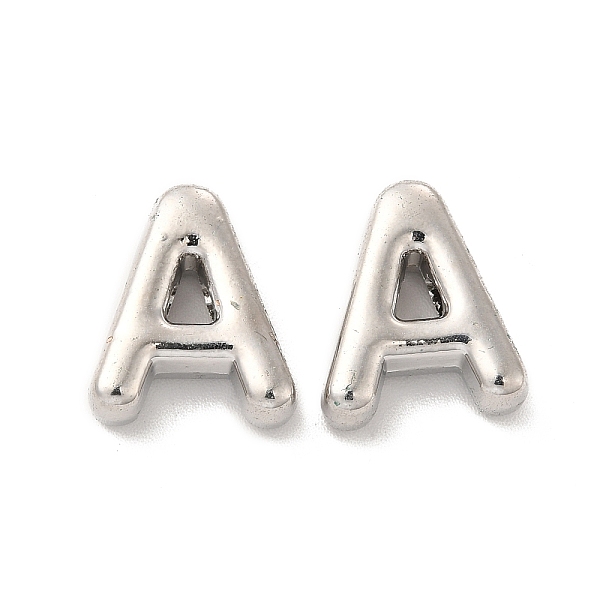 

PandaHall Alloy Beads, Long-Lasting Plated, Cadmium Free & Lead Free, Letter, Letter.A, 14x12x4.5mm, Hole: 2mm Alloy Letter A
