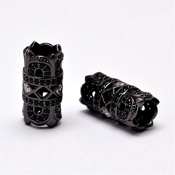 

PandaHall Brass Beads, Micro Pave Grade AAA Cubic Zirconia, Column, Cadmium Free & Nickel Free & Lead Free, Gunmetal, 15x8x8mm, Hole: 5mm...