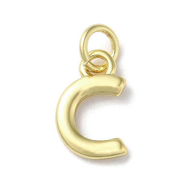 

PandaHall Rack Plating Brass Pendants, Cadmium Free & Lead Free, Long-Lasting Plated, Real 18K Gold Plated, Letter C, 11.5x7.5x1.5mm, Hole...