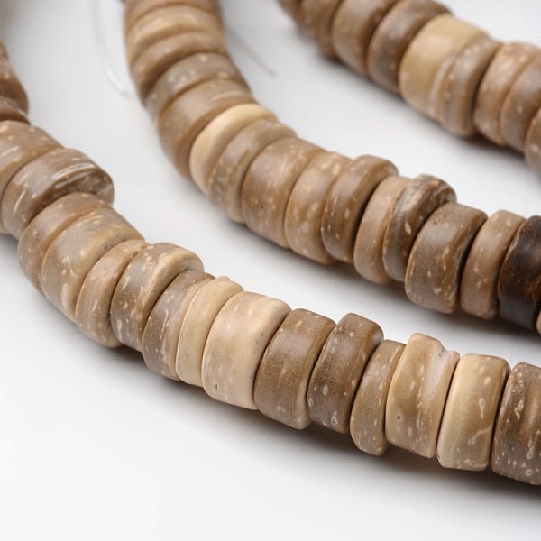 

PandaHall Dyed Natural Coconut Disc Bead Strands, BurlyWood, 9x2~6mm, Hole: 3mm, about 108pcs/strand, 15.7 inch Coconut Disc Orange