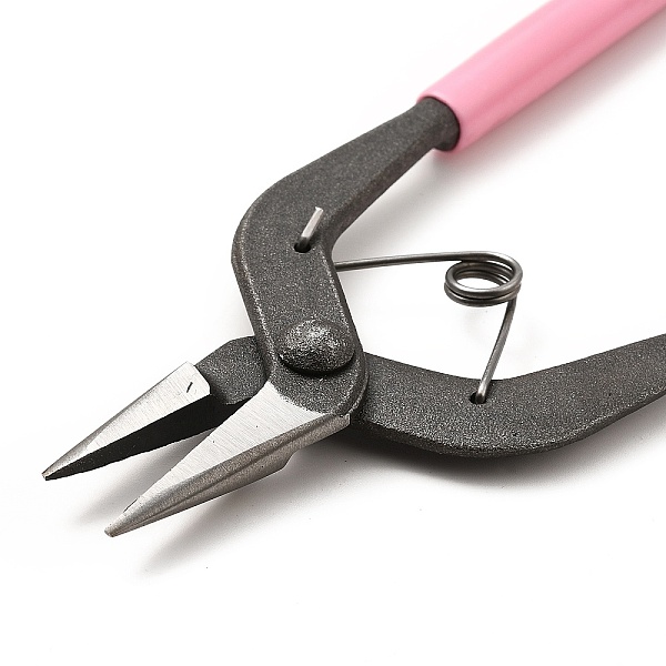 

PandaHall 55# Carbon Steel Jewelry Pliers, Flat Nose Pliers, Pink, 17x8.15x0.9cm Carbon Steel Pink