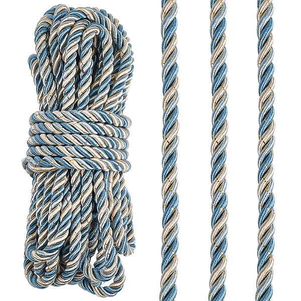 

PandaHall Gorgecraft Polyester Twisted Cords, Curtain Rope Accesories, Slate Gray, 8mm Polyester