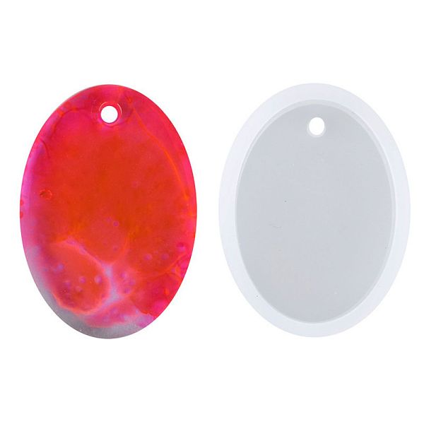 

PandaHall Oval Shape DIY Silicone Pendant Molds, Resin Casting Moulds, Jewelry Making DIY Tool For UV Resin, Epoxy Resin Jewelry Making..., White