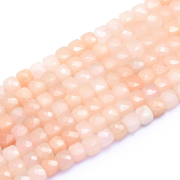 

PandaHall Natural Pink Aventurine Beads Strands, Cube, Faceted, 6~6.5x6~6.5x6~6.5mm, Hole: 1mm, about 58pcs/Strand, 15.55 inch(39.5cm) Pink...