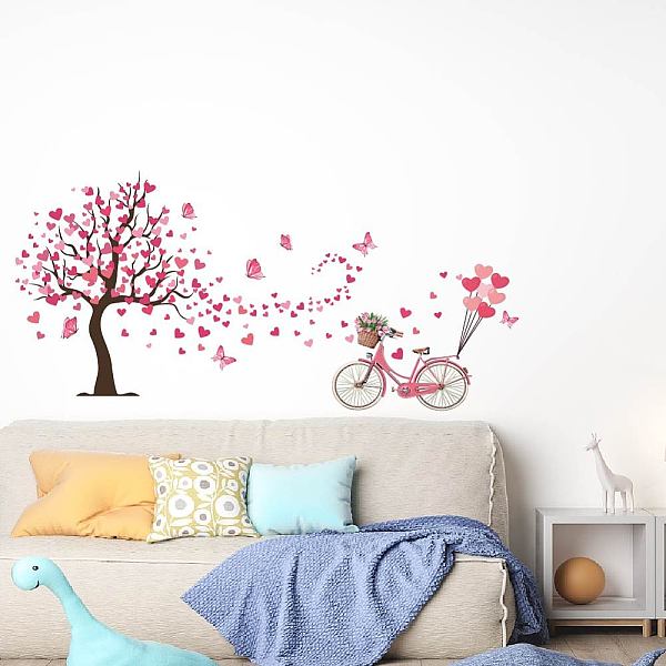 

PandaHall Translucent PVC Self Adhesive Wall Stickers, Waterproof Decals for Home Living Room Bedroom Wall Decoration, Tree, 900x390mm, 3...