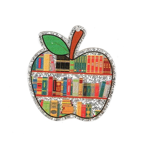 School Supplies Printed Acrylic Pendants