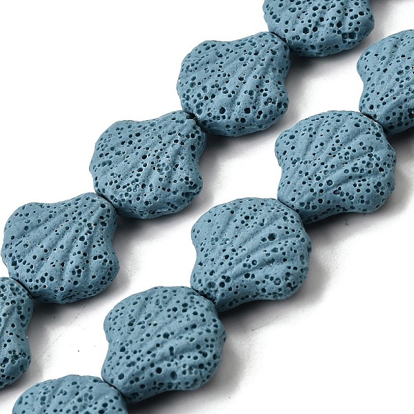 Brins de perles de pierre de lave naturelle teintée