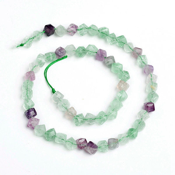 

PandaHall Natural Fluorite Beads Strands, Faceted, Cube, 7.2~8x6.2~7.5x6.2~7.5mm, Hole: 1.2mm, about 52pcs/strand, 14.37 inch(36.5cm)...
