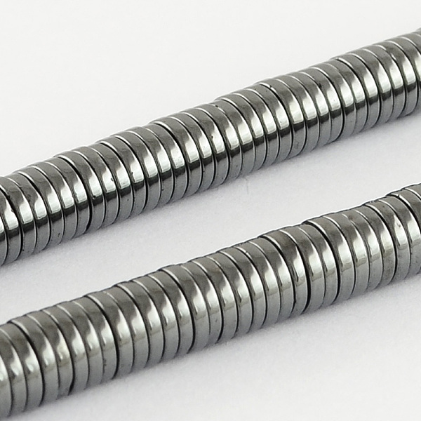 

PandaHall Grade A Non-magnetic Synthetic Hematite Beads Strands, Heishi Beads, Flat Round/Disc, 6x1mm, Hole: 1mm, about 400pcs/strands, 15.7..., Black