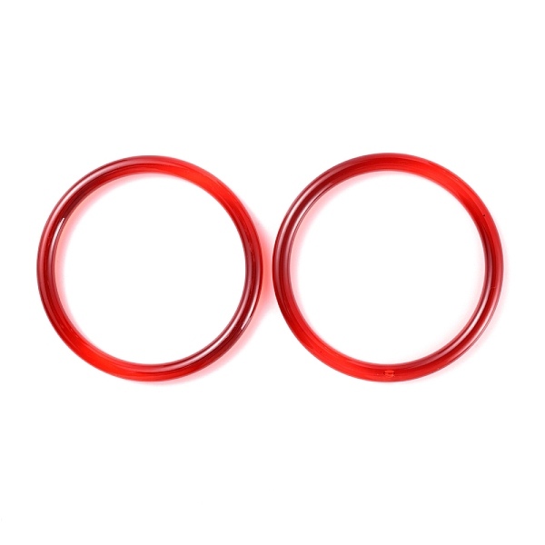 

PandaHall Plastic Handbag Handle, for Purse Making, Round Ring, Red, 12.2x1cm, Inner Diameter: 10.3cm Plastic Red