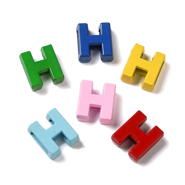Alloy Spray Paint Slide Charms