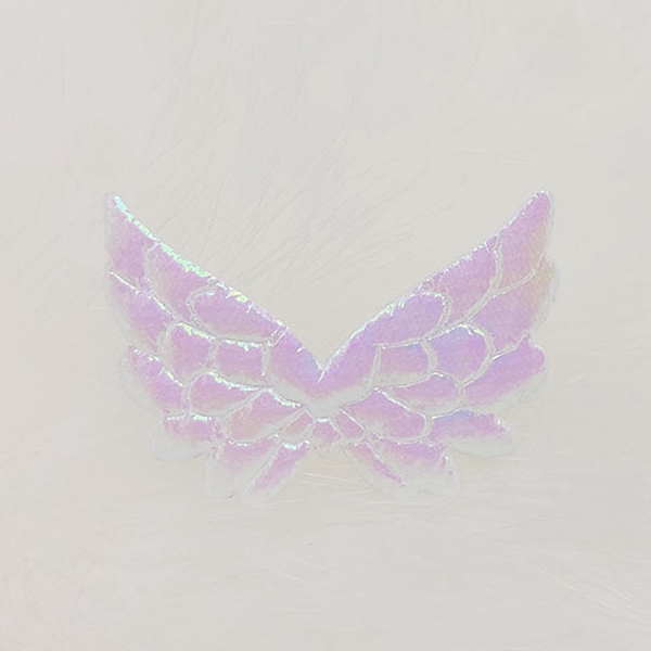 

PandaHall Cloth Embossing Wings, AB Color, Decorate Accessories, White, 35x50x1mm Cloth Wing White