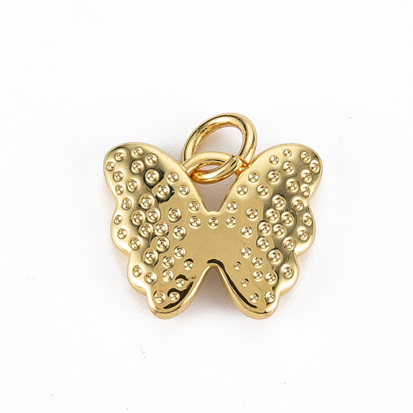 

PandaHall Brass Enamel Charms, with Jump Rings, Cadmium Free & Nickel Free & Lead Free, Real 16K Gold Plated, Butterfly, White...