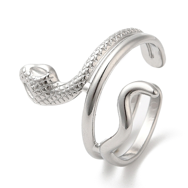 304 кольцо-манжета в форме змеи из нержавеющей стали для женщин