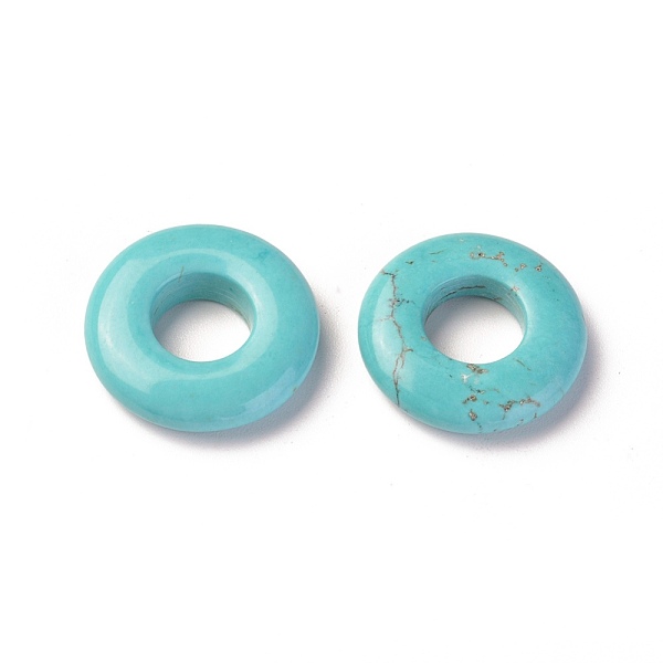 

PandaHall Natural Howlite Charms, Dyed, Ring, Turquoise, 15~16x4mm, Hole: 7mm Howlite Ring Green