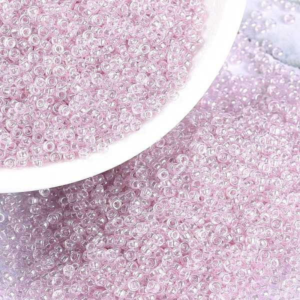 

PandaHall MIYUKI Round Rocailles Beads, Japanese Seed Beads, 15/0, (RR3503) Transparent Pale Orchid Luster, 1.5mm, Hole: 0.7mm, about..., Purple