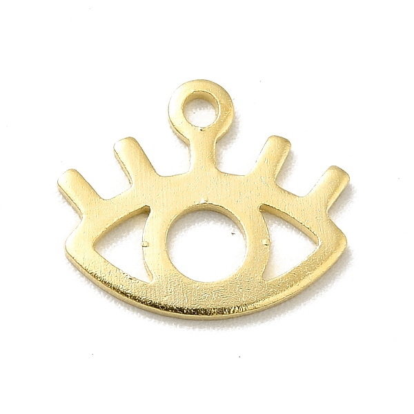 

PandaHall Brass Charms, Long-Lasting Plated, Cadmium Free & Lead Free, Eye, Real 24K Gold Plated, 10.5x12.5x0.8mm, Hole: 1.4mm Brass Eye