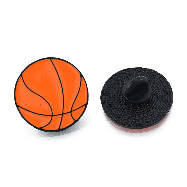 

PandaHall Basketball Enamel Pin, Electrophoresis Black Plated Alloy Sport Theme Badge for Backpack Clothes, Nickel Free & Lead Free..., Brown