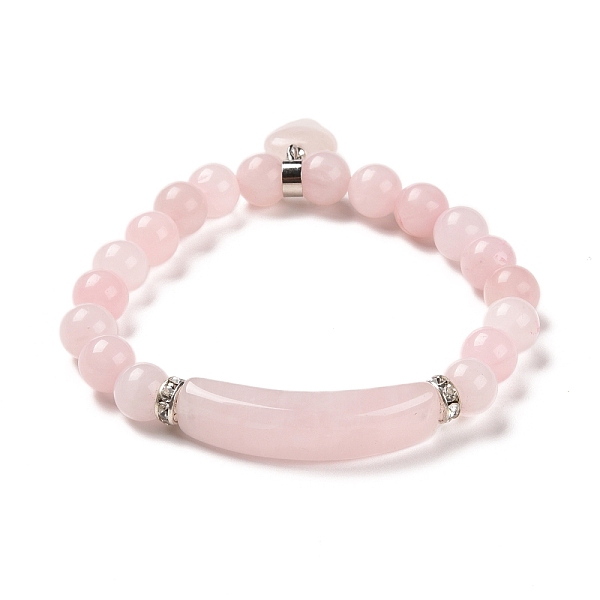 Natürliche Rose Quarz Perlen Charme Armbänder