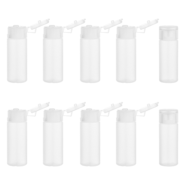

PandaHall 12ml PE Plastic Empty Refillable Flip Cap Bottles, with PP Plastic Lids, Squeeze Bottles for Travel Liquid Cosmetic Storage, Clear...