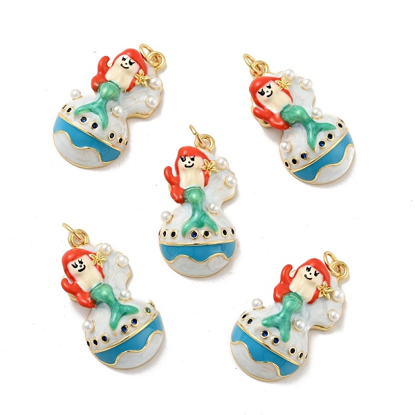 

PandaHall Mermaid Brass Micro Pave Cubic Zirconia & Resin & Acrylic Pendants, with Jump Rings, Cadmium Free & Nickel Free & Lead Free, Real...