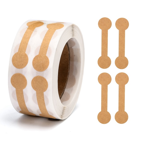 

PandaHall Self-Adhesive Kraft Paper Gift Tag Stickers, Adhesive Labels, Navajo White, Tag: 42x11mm, 500pcs/roll Paper Others
