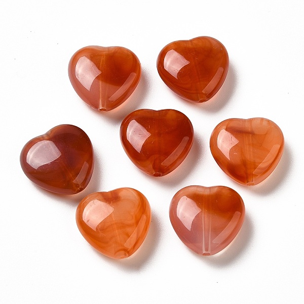 

PandaHall Transparent Acrylic Beads, Two Tone, Heart, Coral, 15x15.5x6.5mm, Hole: 1.4mm, about: 480pcs/500g Acrylic Heart Red
