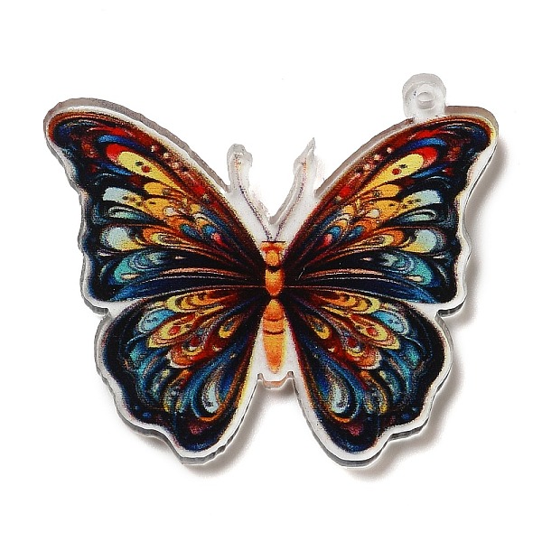 

PandaHall Acrylic Pendants, Animals, Butterfly, 31x32x2mm, Hole: 1.2mm Acrylic Butterfly