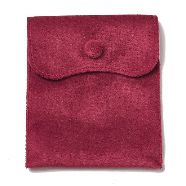

PandaHall Velvet Jewelry Pouches, Jewelry Gift Bags with Snap Button, for Ring Necklace Earring Bracelet Storage, Rectangle, FireBrick..., Red
