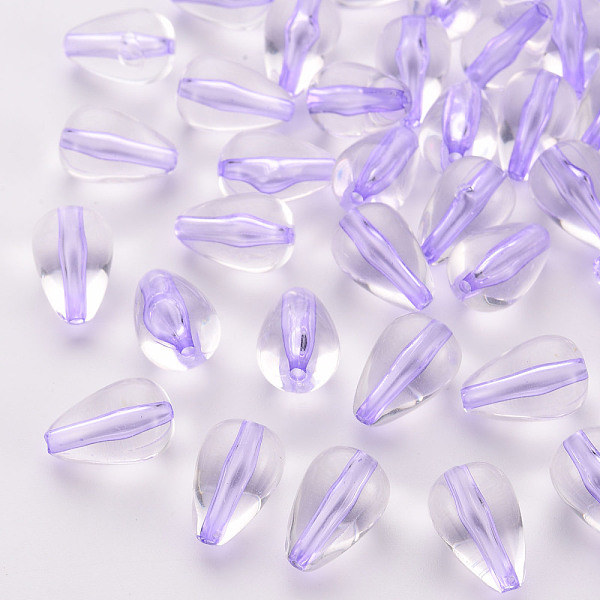 

PandaHall Transparent Acrylic Beads, Teardrop, Lilac, 14.5x9.5mm, Hole: 1.6mm, about 600pcs/500g Acrylic Teardrop Purple