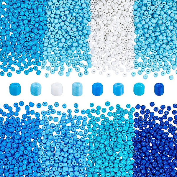 8 Sets 8 Colors Opaque Baking Paint Glass Beads