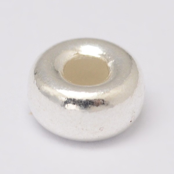 

PandaHall 925 Sterling Silver Spacer Beads, Donut, Silver, 6x3.5mm, Hole: 3mm Sterling Silver Donut
