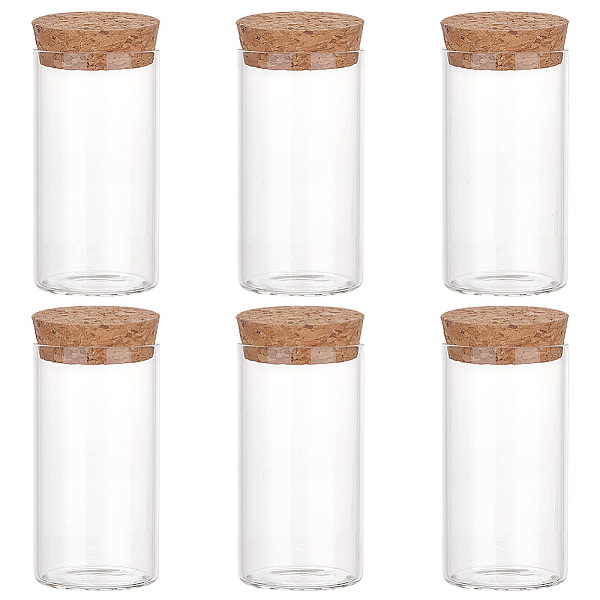 

PandaHall Glass Bottle, with Cork Plug, Wishing Bottle, Column, Clear, 3.7x7.8cm, Inner Diameter: 3.4cm Glass Column Clear