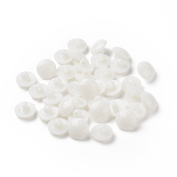 

PandaHall Acrylic Shank Buttons, Plastic Sewing Buttons for Costume Design, 1-Hole, Dyed, Faceted Flat Round, White, 13x3mm, Hole: 2mm...